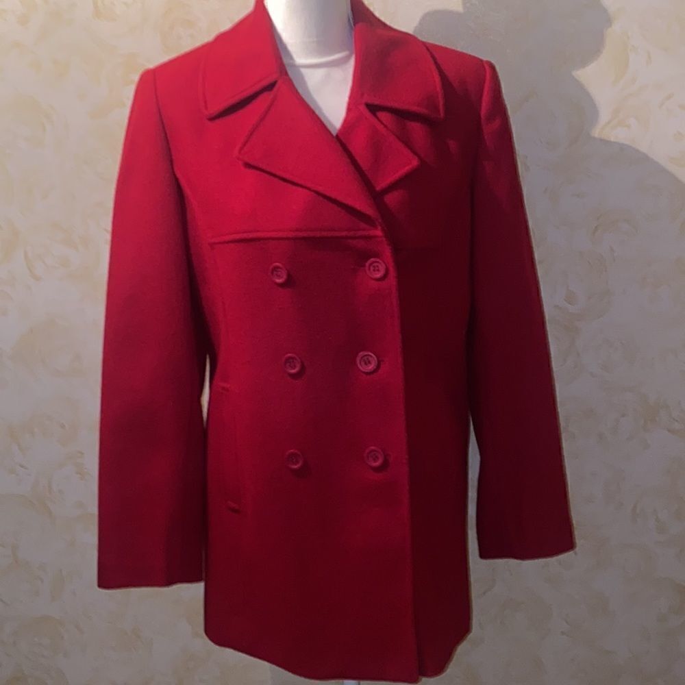 Express Wool Ruby Pea Coat! - Picture 9 of 16